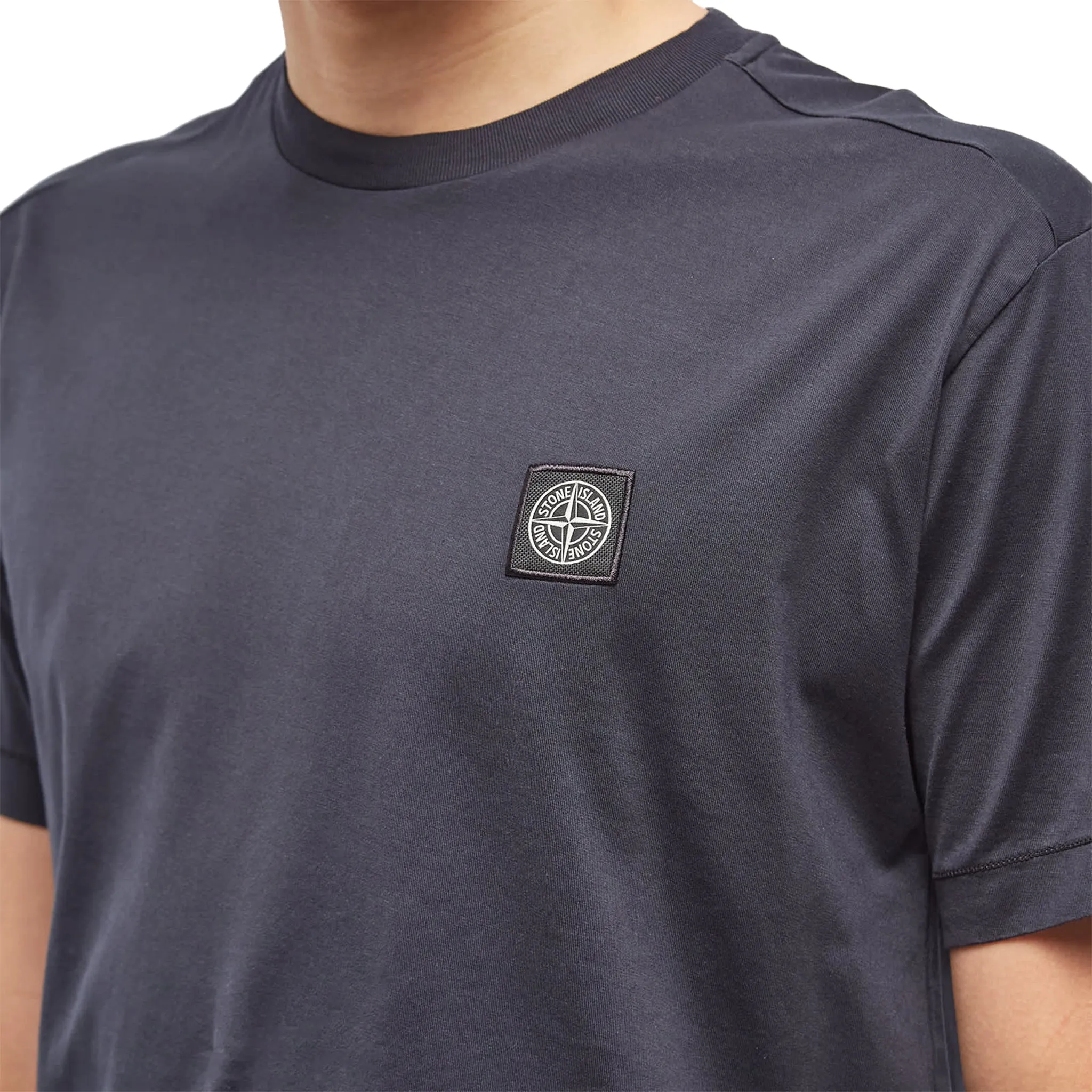 Stone Island Patch Logo T Shirt Navy