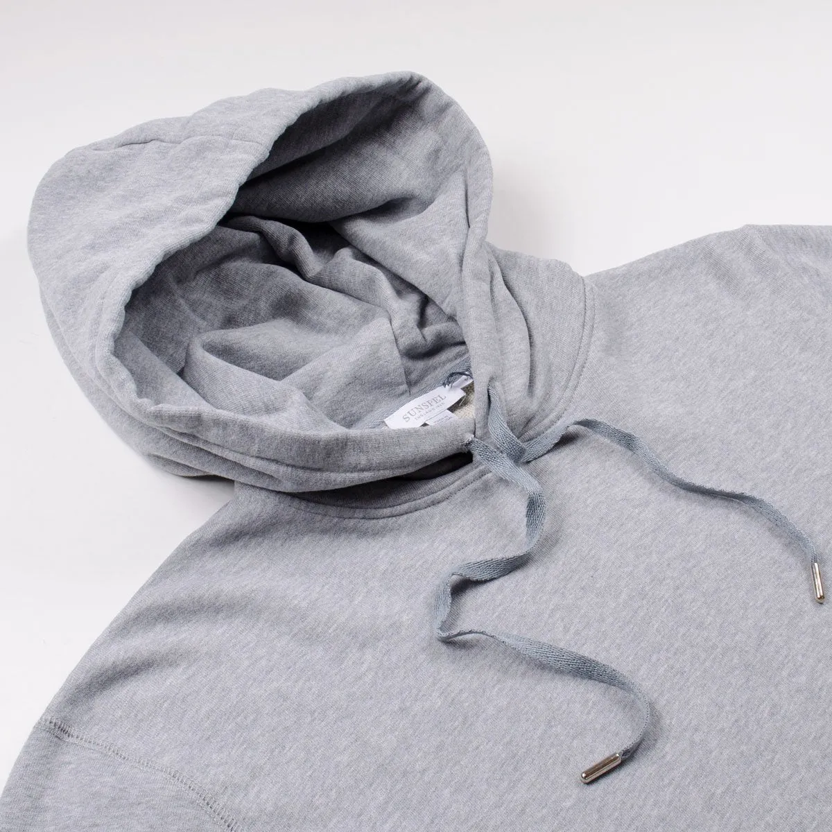 Sunspel - Loopback Overhead Hoodie - Grey Melange