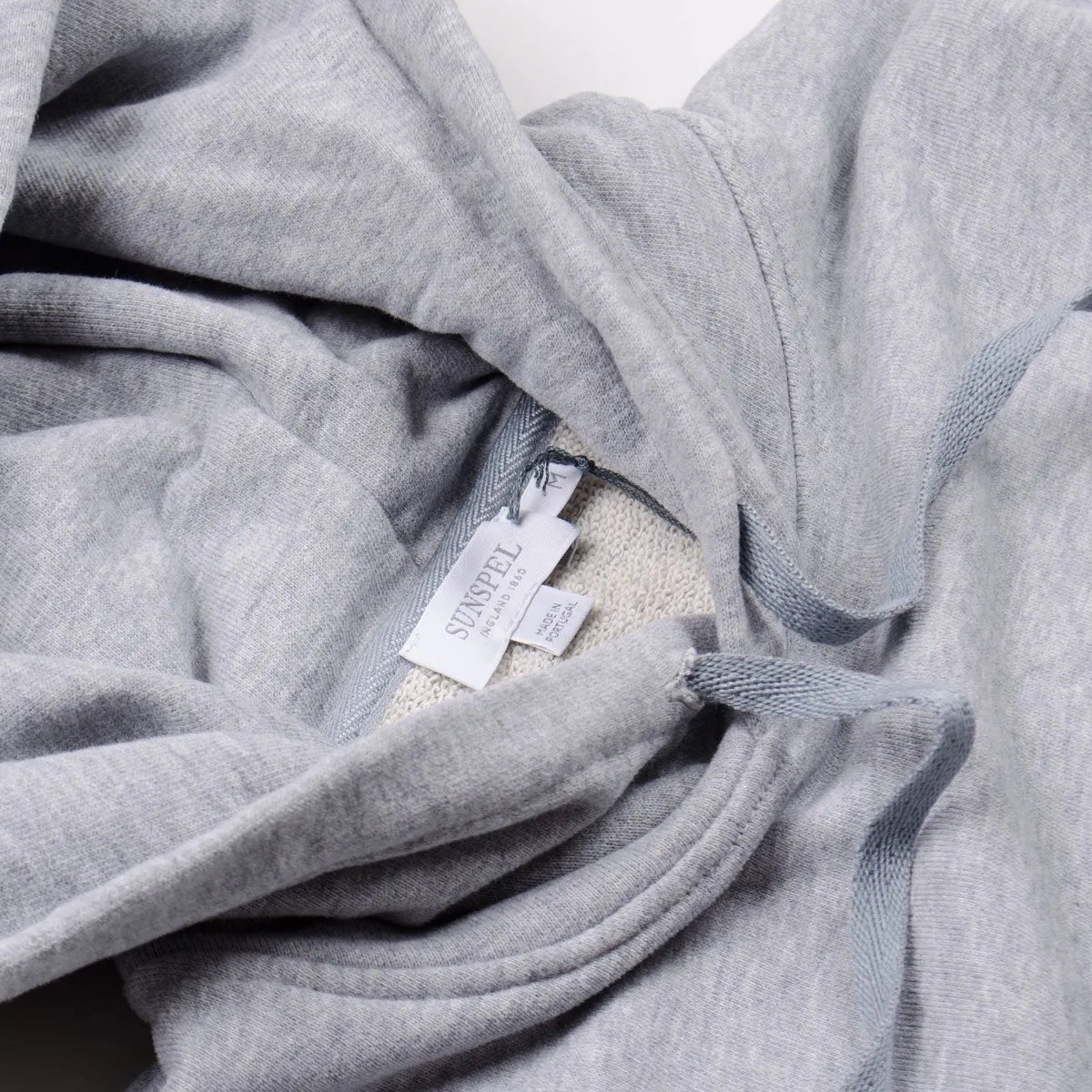 Sunspel - Loopback Overhead Hoodie - Grey Melange