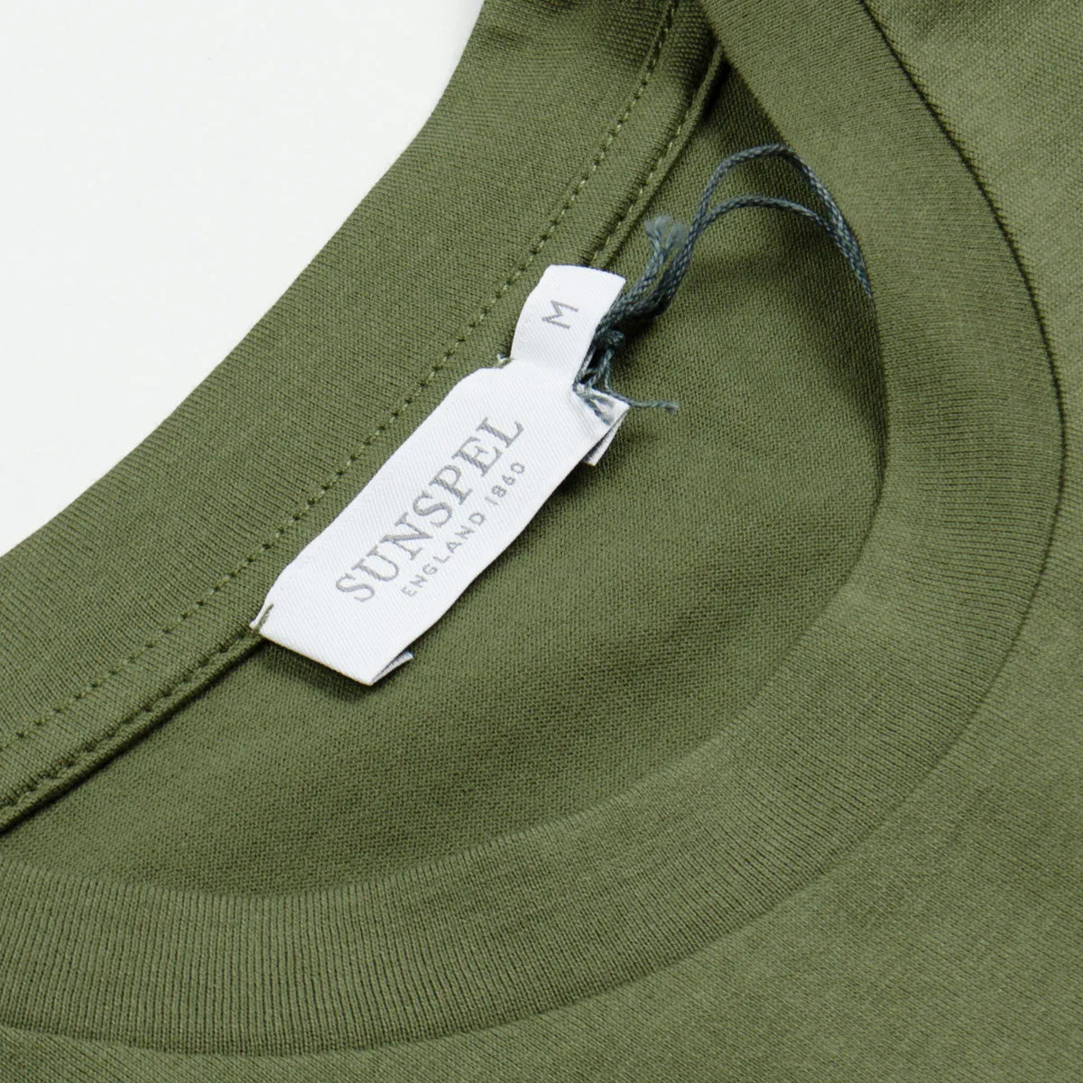 Sunspel - Short Sleeve Riviera Crew Neck T-shirt - Khaki Green