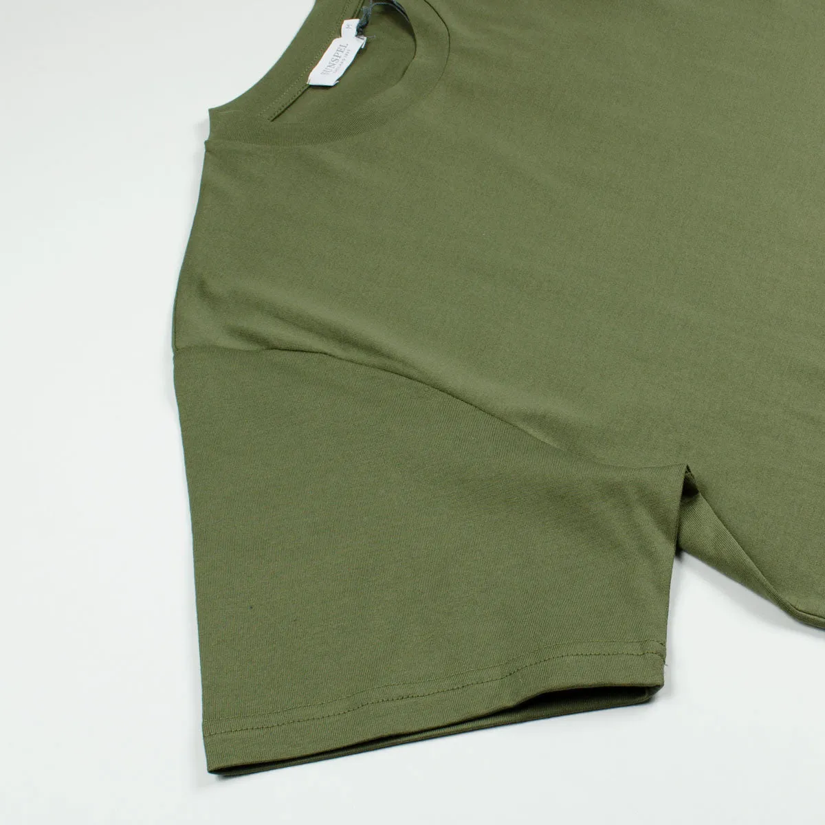 Sunspel - Short Sleeve Riviera Crew Neck T-shirt - Khaki Green