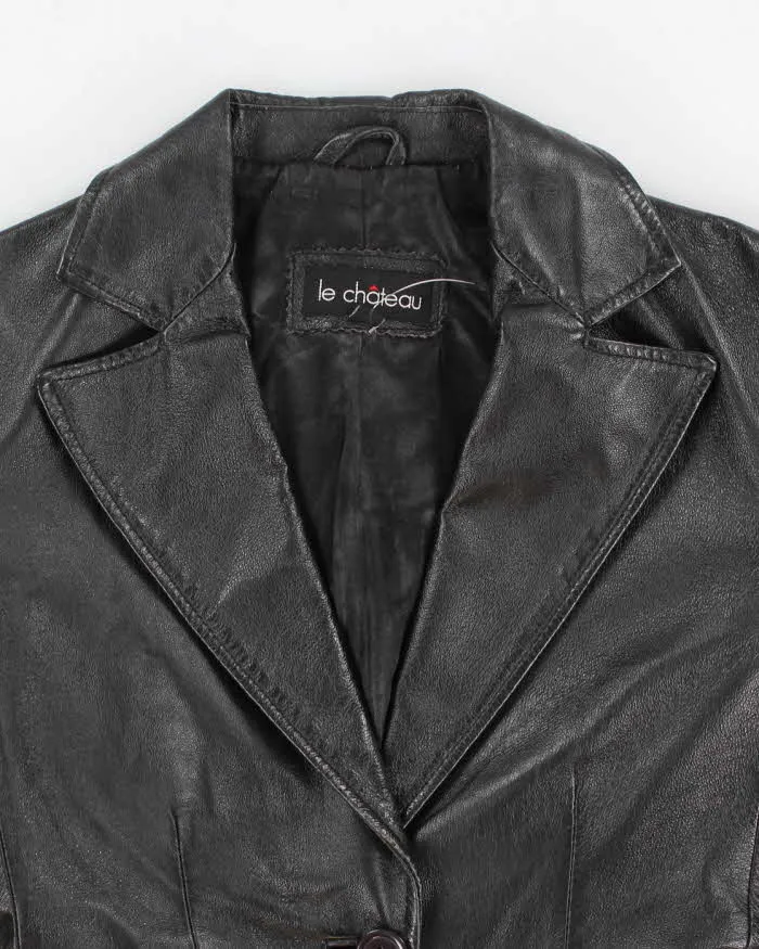 Vintage Woman's Le Chateau Leather Blazer - XXS