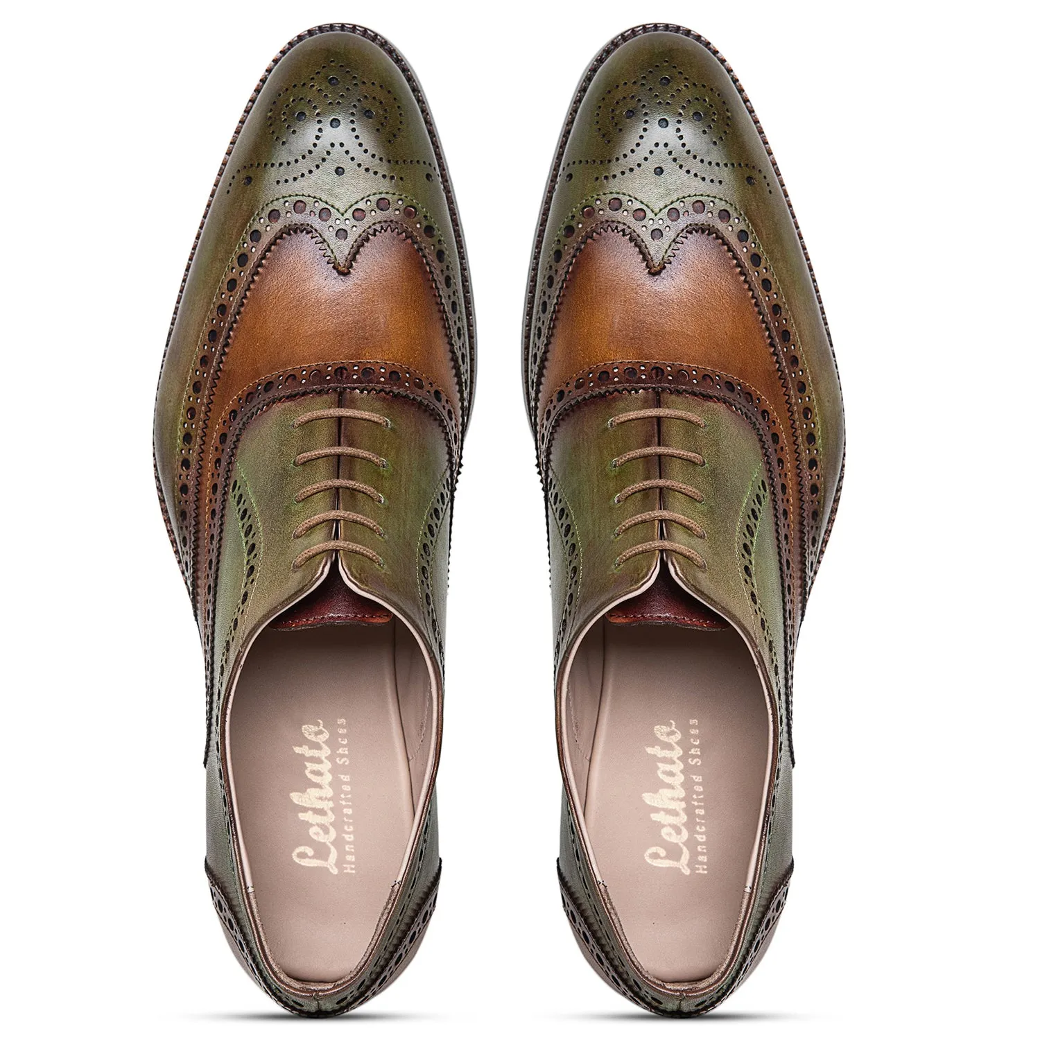 Wingtip Brogue Oxford- Green