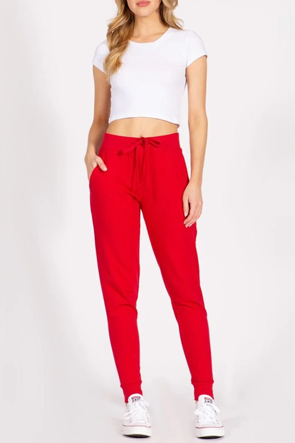 Women's French Terry Jogger Sweatpants?drawstring waistband