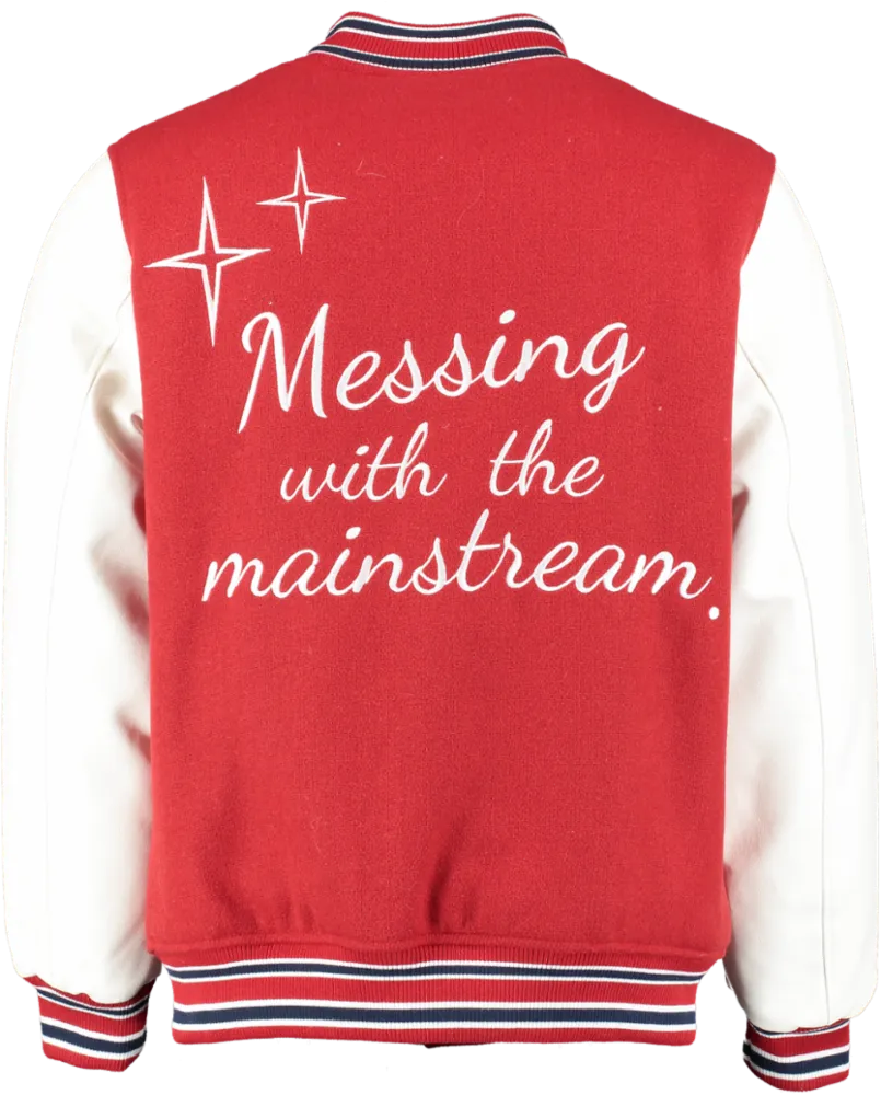 ZARA Red Varsity Bomber Jacket With Patches UK M